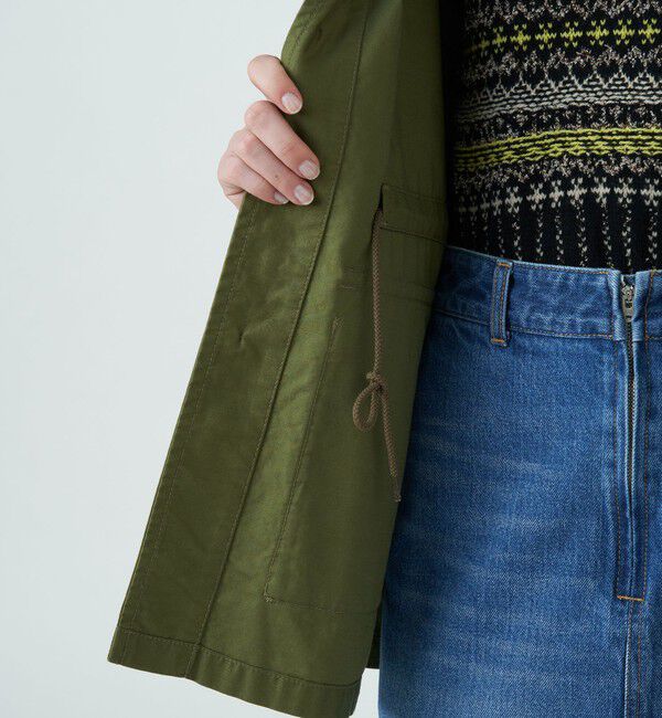 MACPHEE「スラブバックサテン ミリタリージャケット」|ミリタリージャケット|