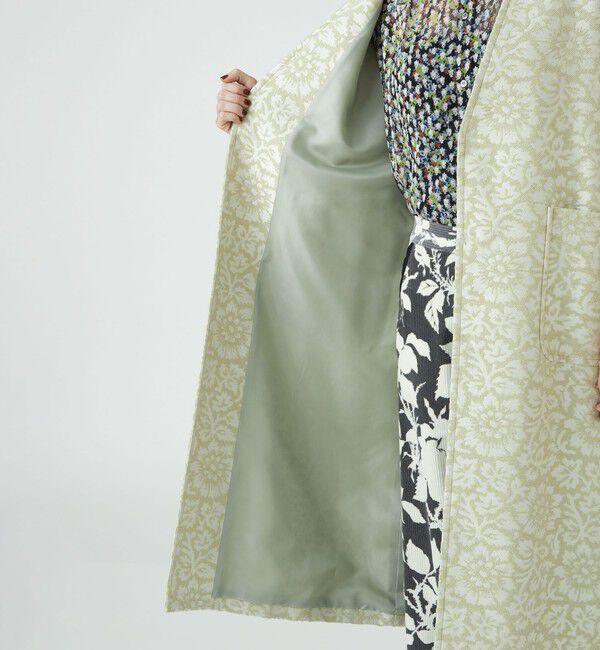 SOULEIADO「モールジャガード　Vネックロングコート」|ダッフルコート|