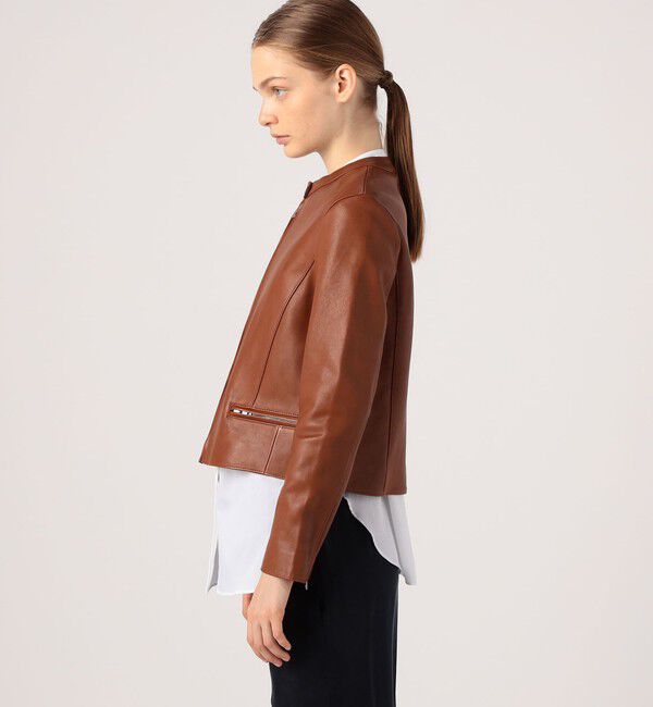 DES PRES「ラムレザー ジップアップブルゾン」|ライダースジャケット|