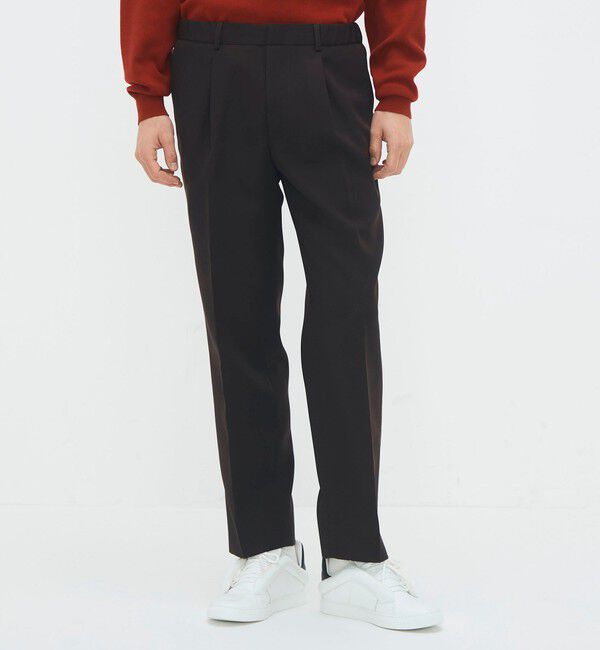 CABaN「CABaN ウールギャバジン 1タックテーパードパンツ」|チノ|