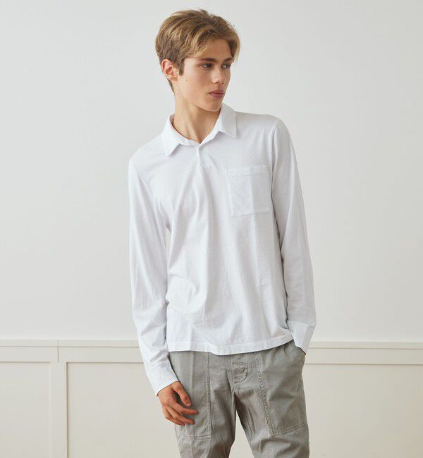 JAMES PERSE「コットンベーシック ロングスリーブポロシャツ MSX3304」|ポロシャツ|