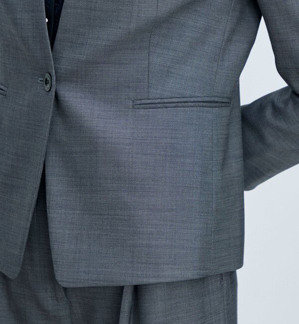 TOMORROWLAND collection「【一部WEB先行予約】シャイニーシャーク キザミカラージャケット」|ノーカラージャケット|