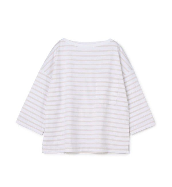 GALERIE VIE「ファインコットンボーダー ビックTシャツ」|Tシャツ・カットソー|14 ホワイト系