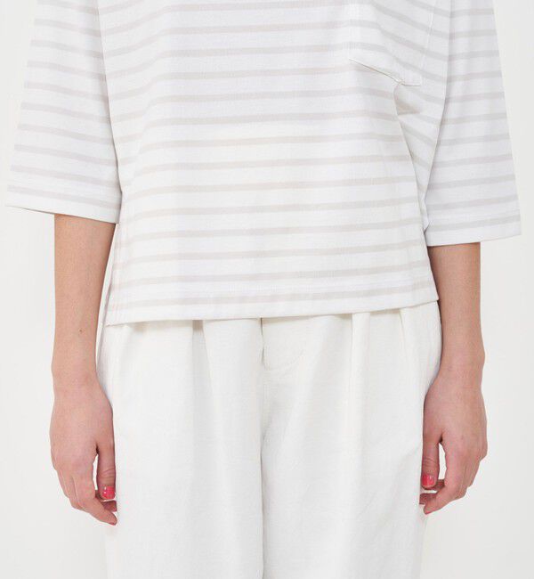 GALERIE VIE「ファインコットンボーダー ビックTシャツ」|Tシャツ・カットソー|