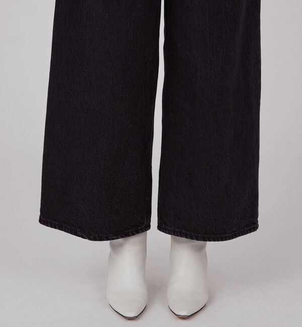 MACPHEE「コットンデニム タックワイドパンツ」|デニム|