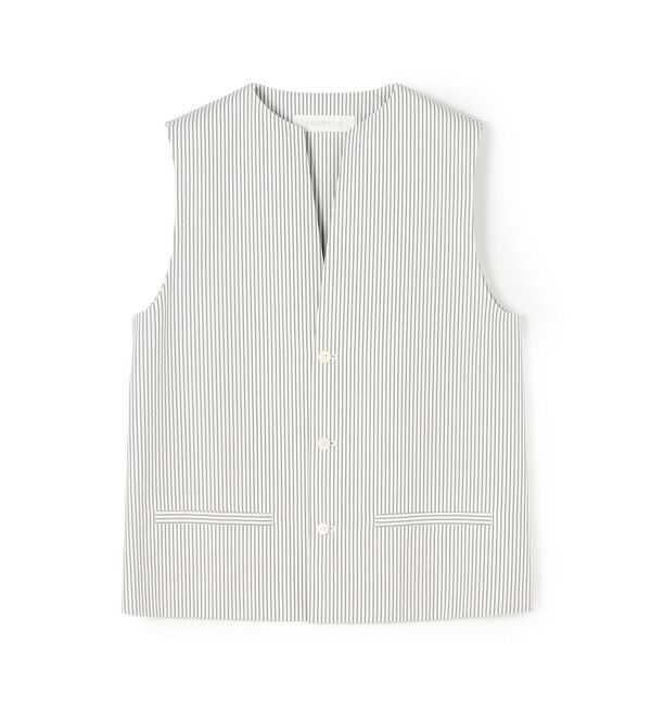 GALERIE VIE「コットンサッカー ジレ」|ベスト・ジレ|12 ホワイト系