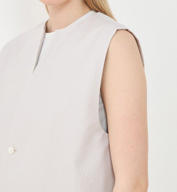 GALERIE VIE「コットンサッカー ジレ」|ベスト・ジレ|