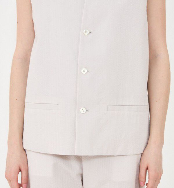 GALERIE VIE「コットンサッカー ジレ」|ベスト・ジレ|