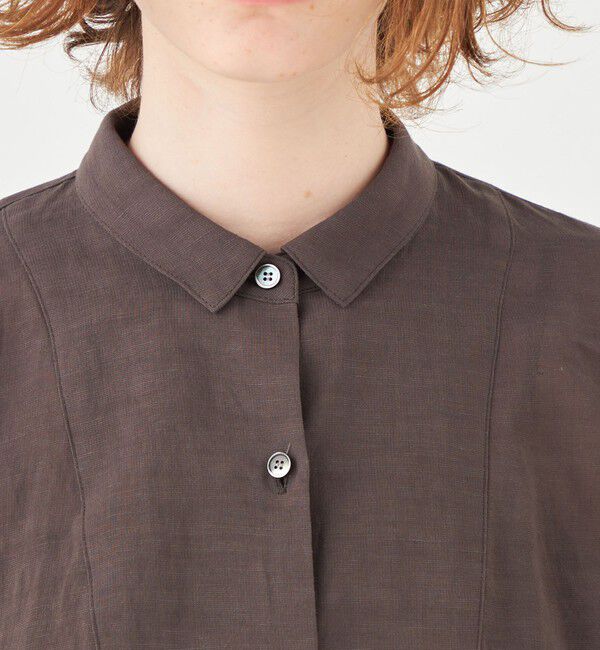 Ballsey「シアーリネン Vテールシャツ」|シャツ・ブラウス|
