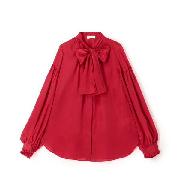 Ballsey「Cherie ボウタイブラウス」|シャツ・ブラウス|35 レッド