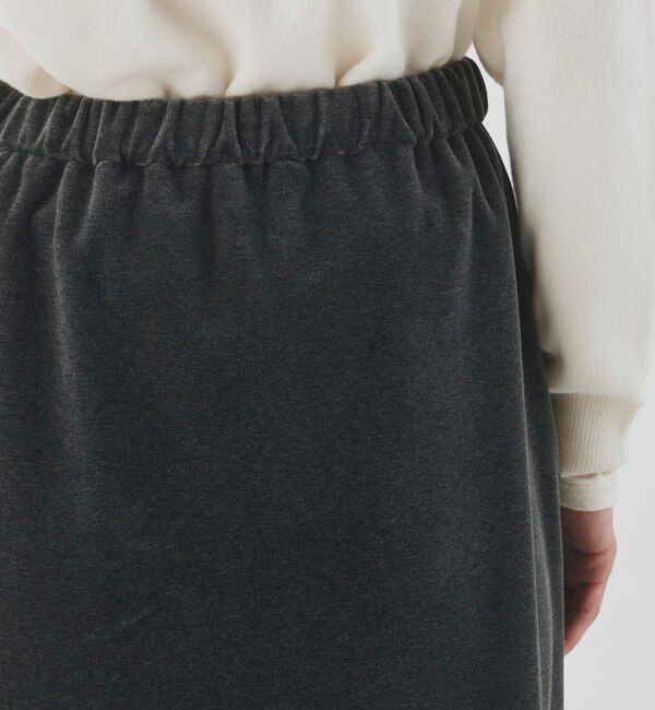 GALERIE VIE「コットンベロア サイドスリットマキシスカート」|タイト|