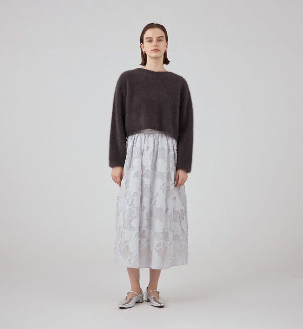 Ballsey「フラッフィージャカード ギャザースカート」|フレア|