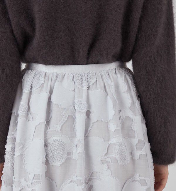 Ballsey「フラッフィージャカード ギャザースカート」|フレア|