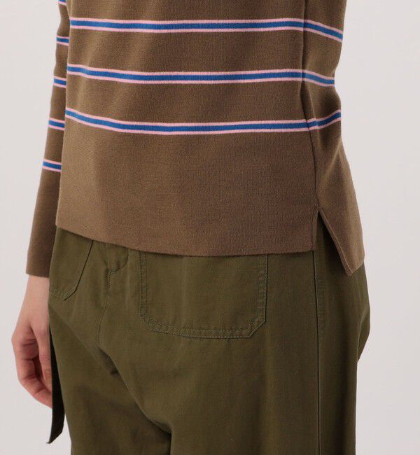 MACPHEE「ウールナイロンボーダー ボートネックプルオーバー」|ニット・セーター|