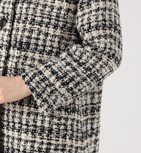 TOMORROWLAND collection「ファンシーハウンドトゥース ロングコート」|チェスターコート|