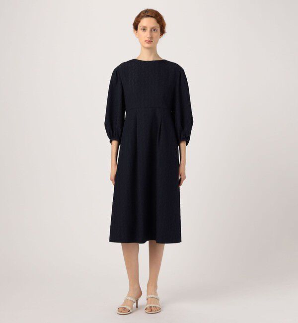 Ballsey「バブルジャカード パフスリーブワンピース」|ワンピース|