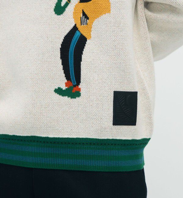 CABaN「CABaN コットンカシミヤジャカード JAZZ SAX クルーネックプルオーバー」|ニット・セーター|