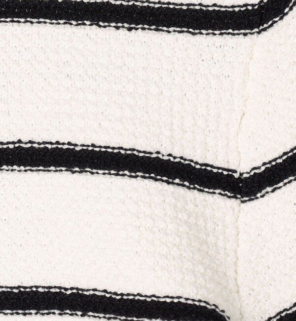 MACPHEE「モスライクステッチ ハーフスリーブジャケット」|ノーカラージャケット|