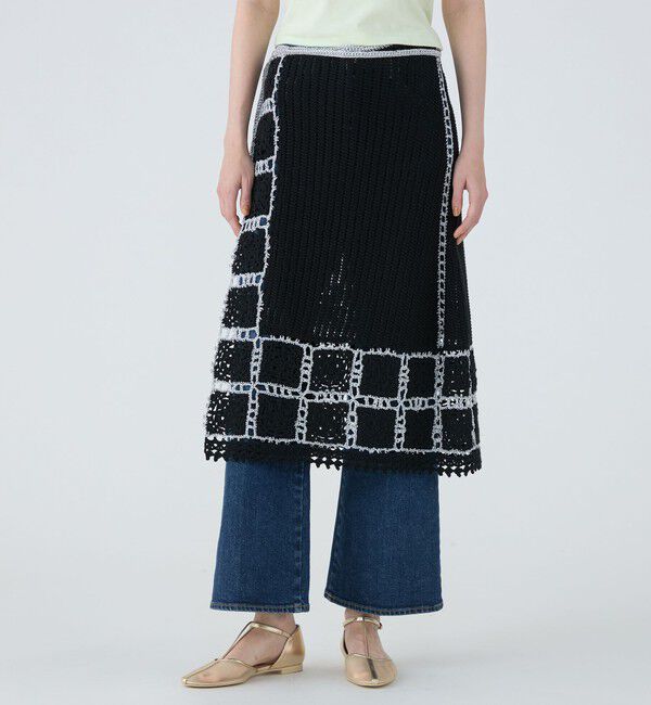 MACPHEE「ギマクロシェ ラップスカート」|スカート|