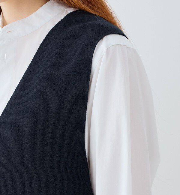 GALERIE VIE「ミラノリブ ロングベスト」|ベスト・ジレ|