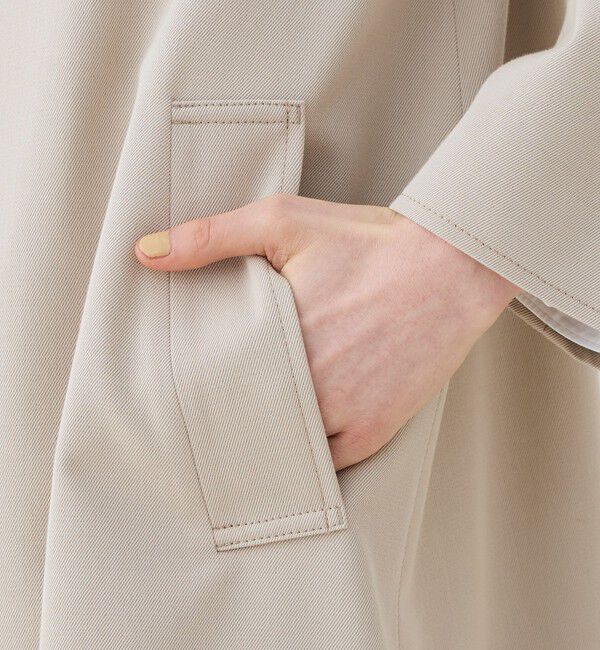 GALERIE VIE「コットンウールギャバジン ロングマリンコート」|ステンカラーコート|