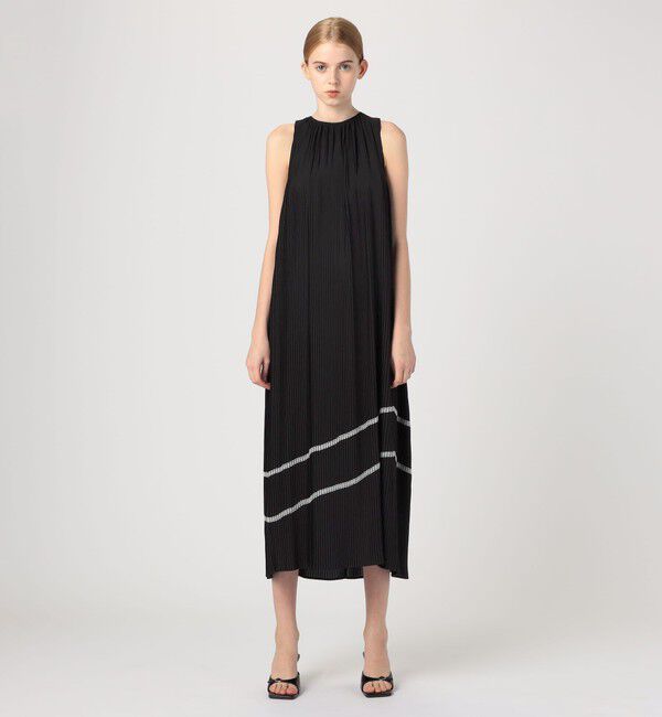 DES PRES「レースコンビプリーツ ノースリーブワンピース」|ワンピース|