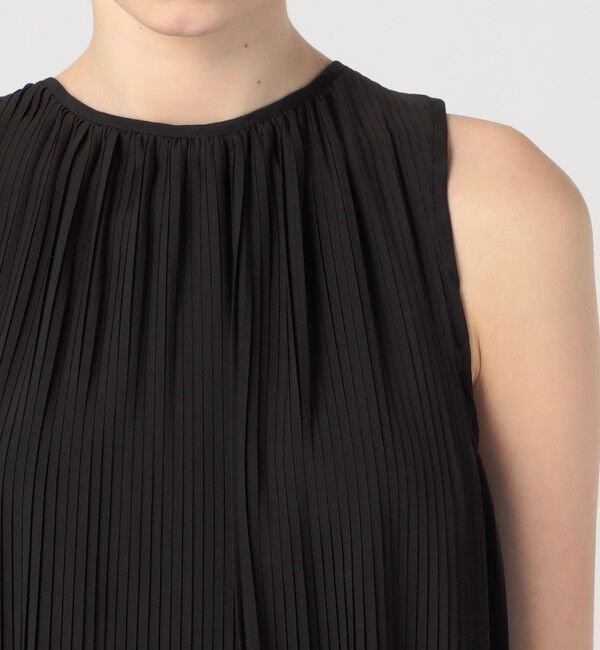 DES PRES「レースコンビプリーツ ノースリーブワンピース」|ワンピース|