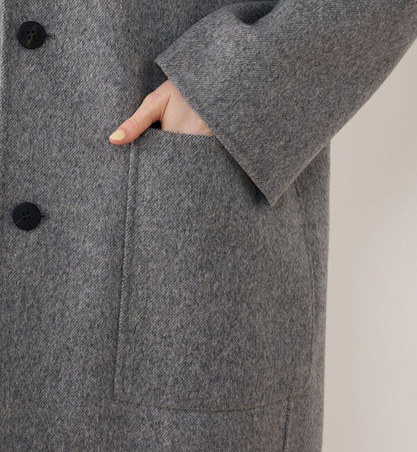 GALERIE VIE「ウールダブルフェイス キモノスリーブコート」|チェスターコート|