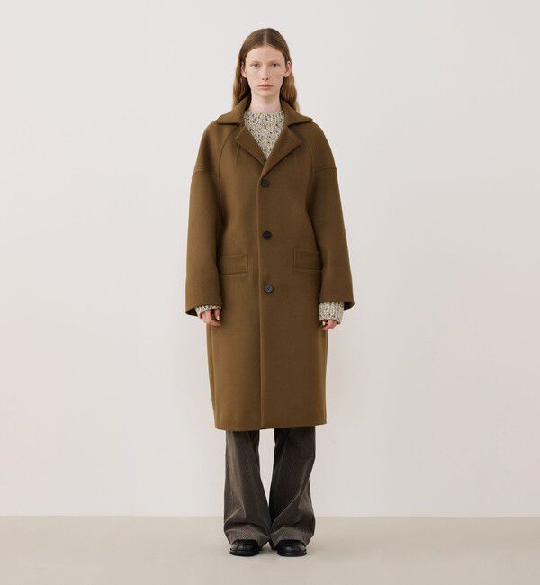 GALERIE VIE「ウールダブルフェイス オーバルロングコート」|チェスターコート|