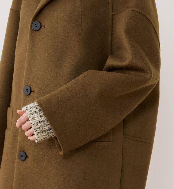 GALERIE VIE「ウールダブルフェイス オーバルロングコート」|チェスターコート|