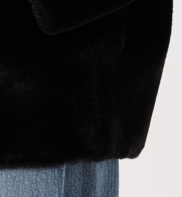 MACPHEE「フェイクムートン リバーシブルショートコート」|ノーカラーコート|