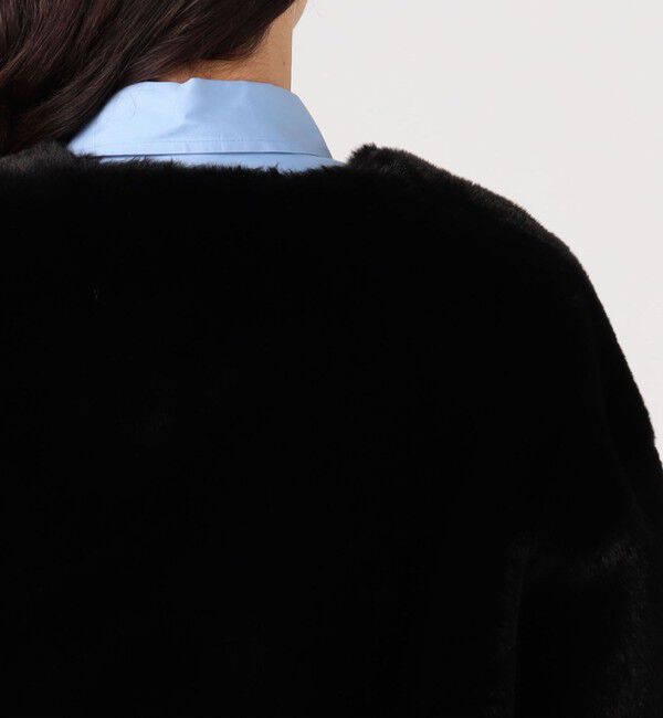 MACPHEE「フェイクムートン リバーシブルショートコート」|ノーカラーコート|