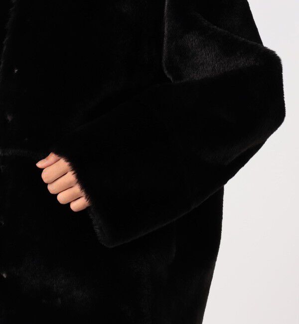 MACPHEE「フェイクムートン リバーシブルショートコート」|ノーカラーコート|