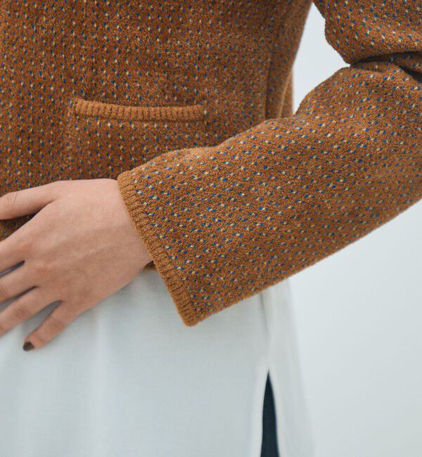 MACPHEE「シェニールジャカード ジップアップカーディガン」|カーディガン|