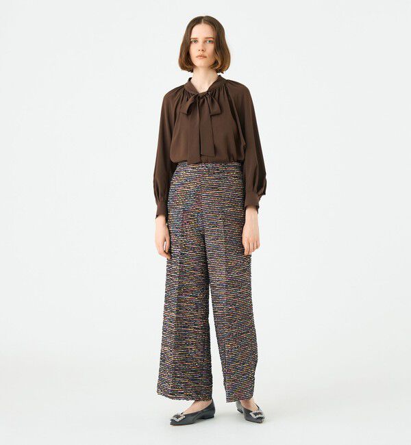 Ballsey「シアートロピカル ボウタイブラウス」|シャツ・ブラウス|