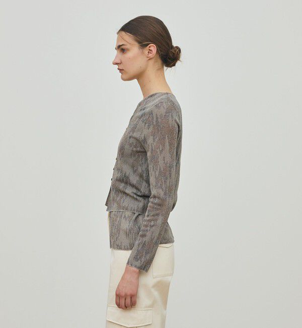 DES PRES「ソフトラメジャカード Vネックカーディガン」|カーディガン|