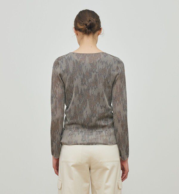 DES PRES「ソフトラメジャカード Vネックカーディガン」|カーディガン|