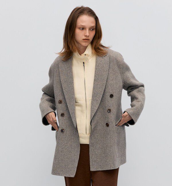 BACCA「オートミールダブルフェイス リバージャケットコート」|テーラードジャケット|