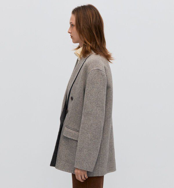 BACCA「オートミールダブルフェイス リバージャケットコート」|テーラードジャケット|