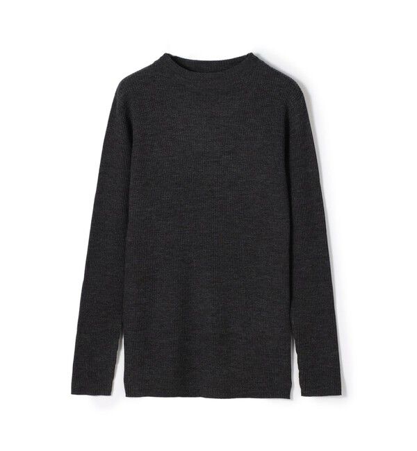 GALERIE VIE「プルミエールウールリブ ボトルネックプルオーバー」|ニット・セーター|17 チャコールグレー