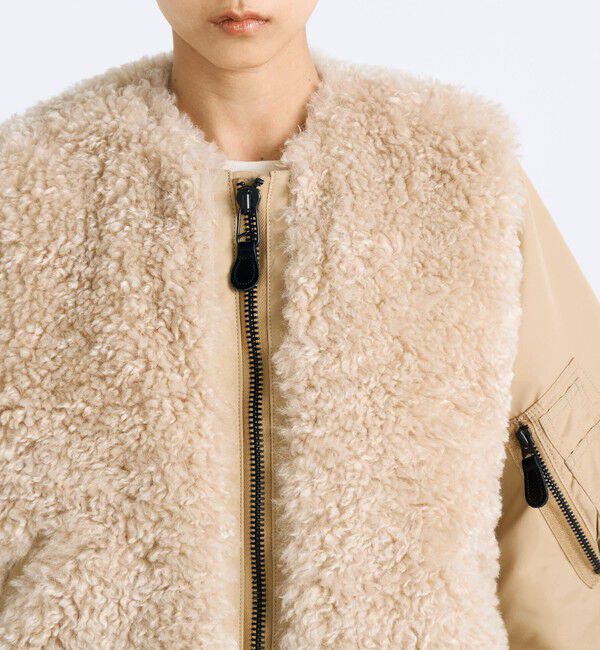 TOMORROWLAND BUYING WEAR「【別注】HYKE FAUX SHEARLING TYPE MA-1JACKET」|ブルゾン・スタジャン|