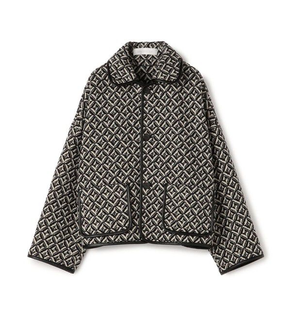 GALERIE VIE「ウールテシード バルカラーショートコート」|その他|18 ブラック系