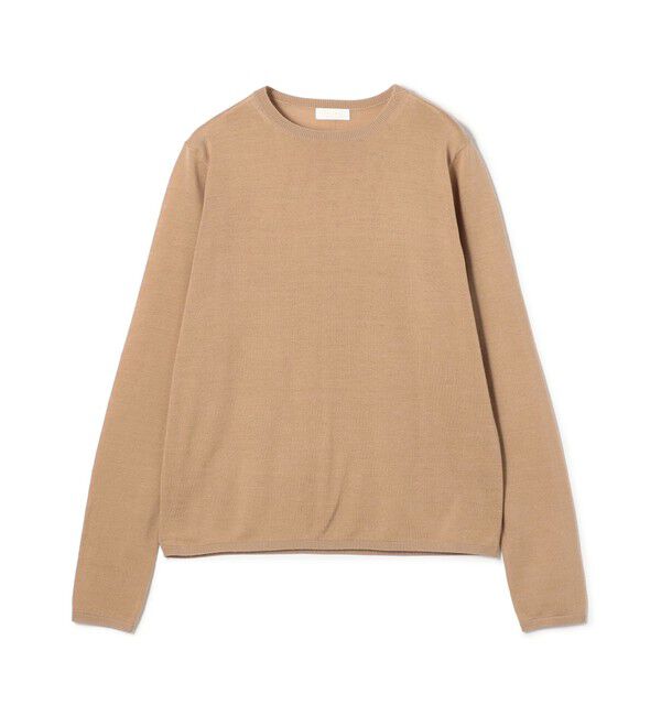 Ballsey「シルケットウール クルーネックプルオーバー」|ニット・セーター|43 ベージュ
