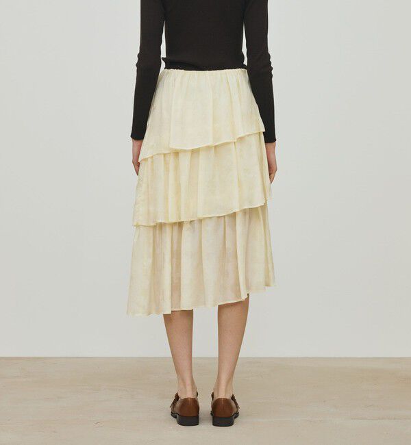 DES PRES「ムービングシャドウ ジャガード ティアードスカート」|スカート|