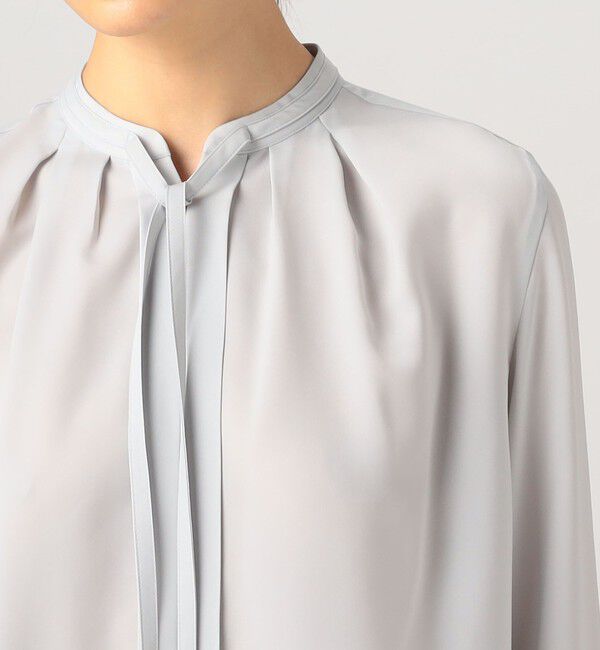 Ballsey「スムースサテン ストリングネックブラウス」|シャツ・ブラウス|
