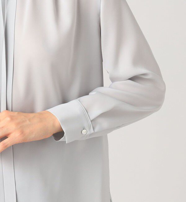 Ballsey「スムースサテン ストリングネックブラウス」|シャツ・ブラウス|