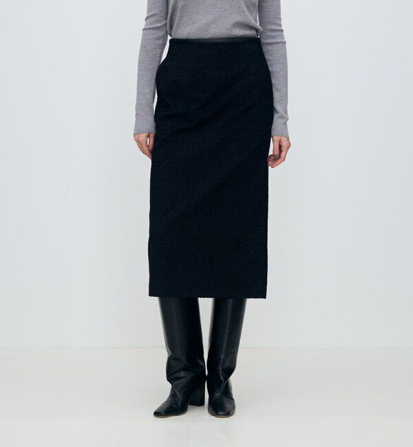 TOMORROWLAND collection「モールアニマル ストレートスカート」|タイト|