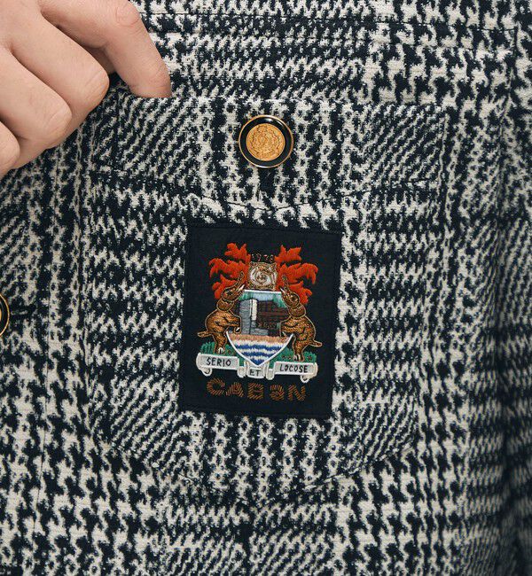 CABaN「グレンチェックジャカード ブルゾン」|ブルゾン・スタジャン|