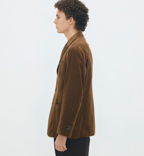 CABaN「コットンベルベット Pixelプリント3Bジャケット」|テーラードジャケット|