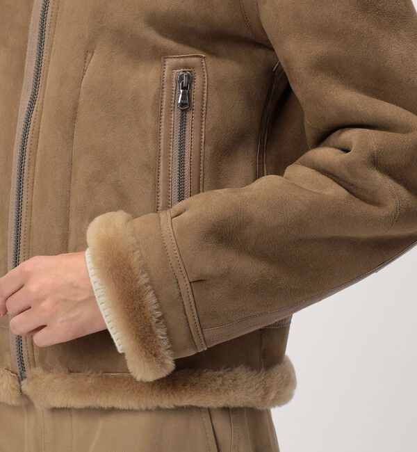 BACCA「ラムレザー ムートンジャケット」|ブルゾン・スタジャン|